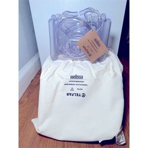 Melissa Telfar SMALL Jelly Shopping Bag Clear Stadium Purse